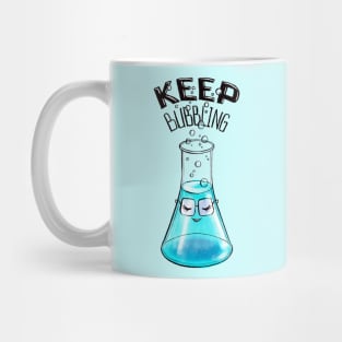 Cute Flask Character Nerdy Chemistry Lab Art Mug